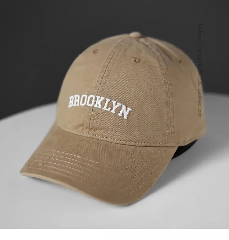 Brooklyn Brand Letter White Baseball Cap Women Street Casual Sun Hat Men — feature 3