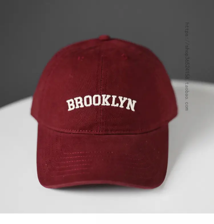 Brooklyn Brand Letter White Baseball Cap Women Street Casual Sun Hat Men — feature 9