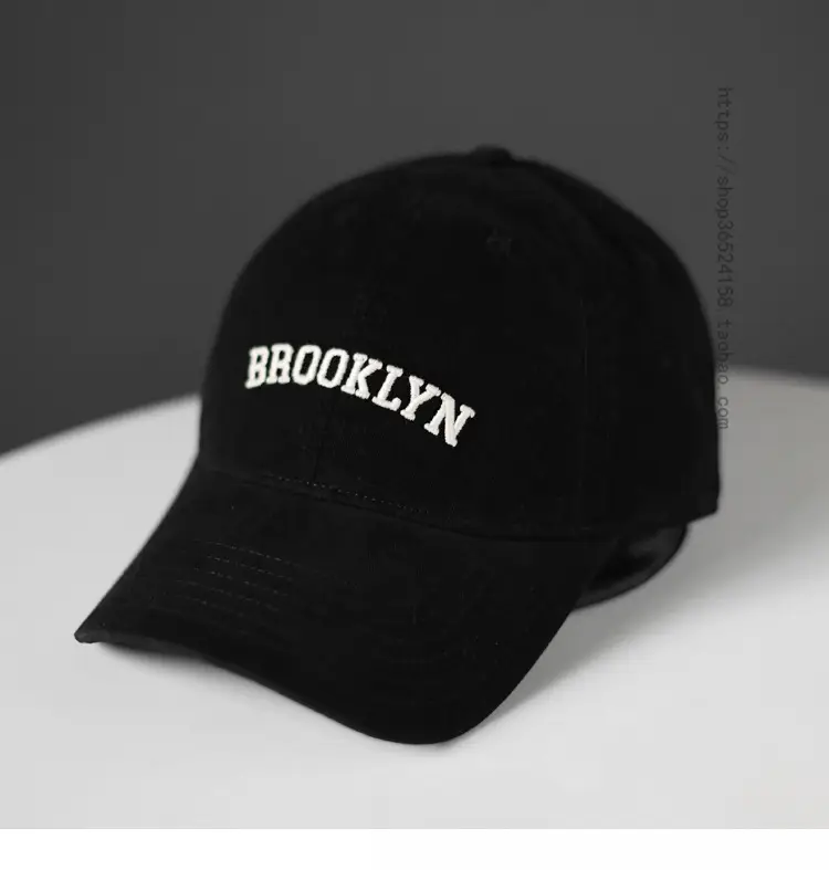 Brooklyn Brand Letter White Baseball Cap Women Street Casual Sun Hat Men - Image 5