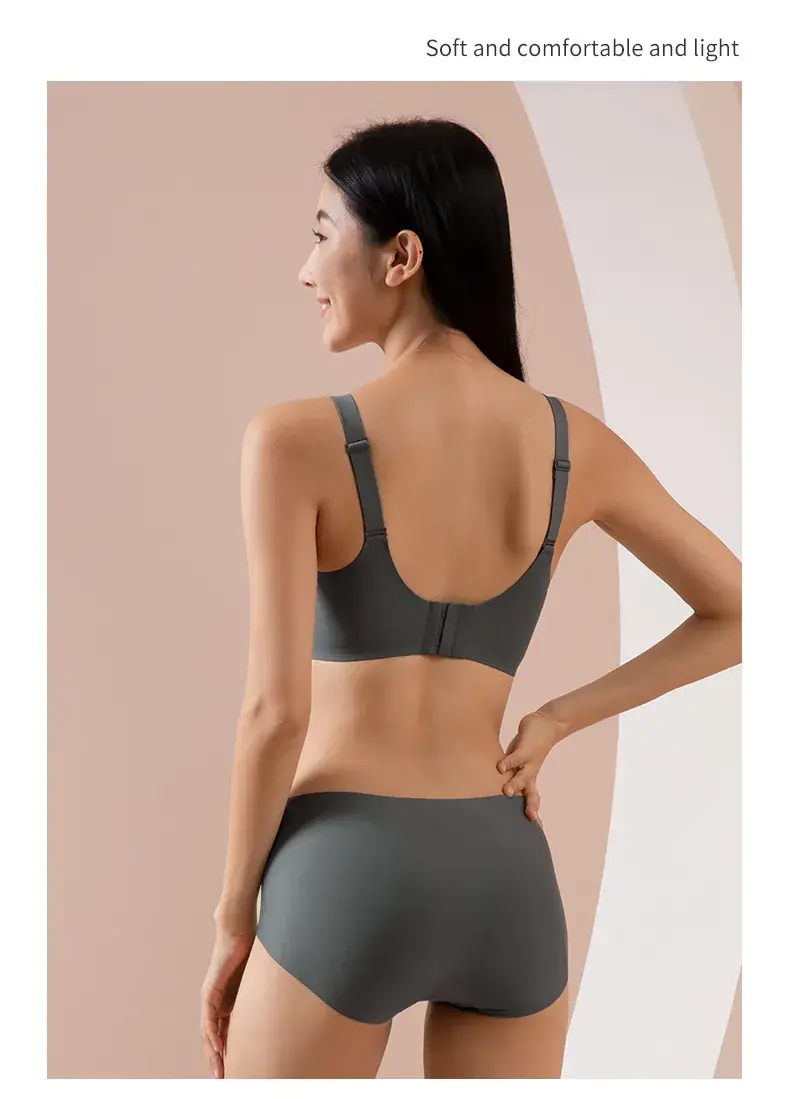 French Mesh Seamless Tube Top Large Adjustable Push Up Bra — feature 26
