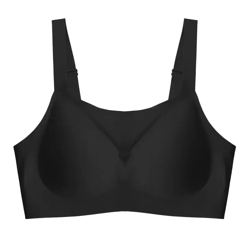 French Mesh Seamless Tube Top Large Adjustable Push Up Bra - Image 3