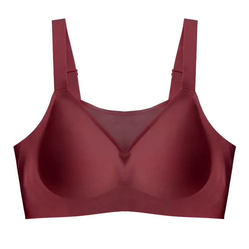 French Mesh Seamless Tube Top Large Adjustable Push Up Bra - Image 5