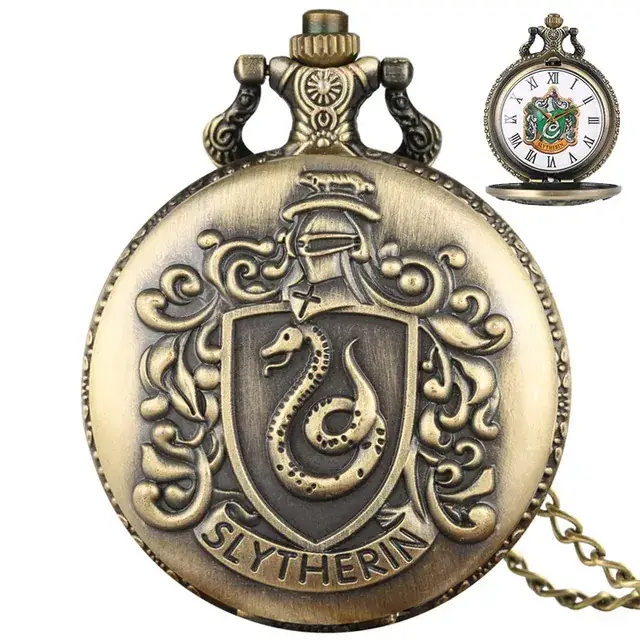 Harry Potter Vintage Bronze Pocket Watch with Chain & Necklace - Image 2