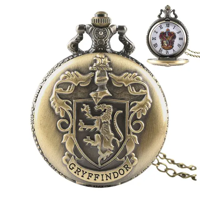 Harry Potter Vintage Bronze Pocket Watch with Chain & Necklace - Image 3