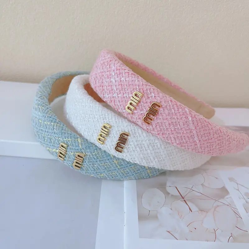 French Style Retro Hair Hoop for Girls Pink Blue White - Image 12