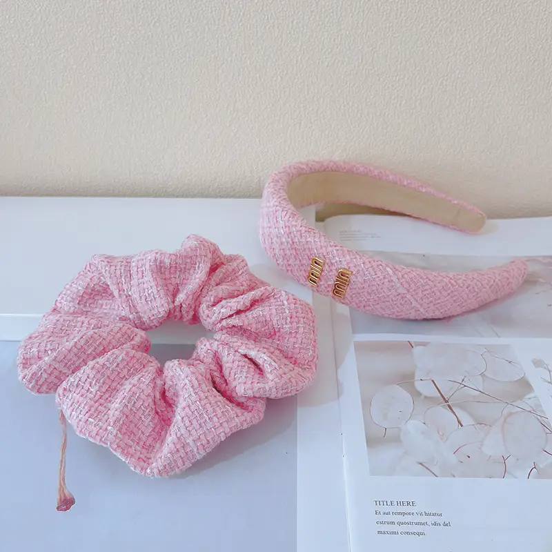 French Style Retro Hair Hoop for Girls Pink Blue White - Image 7