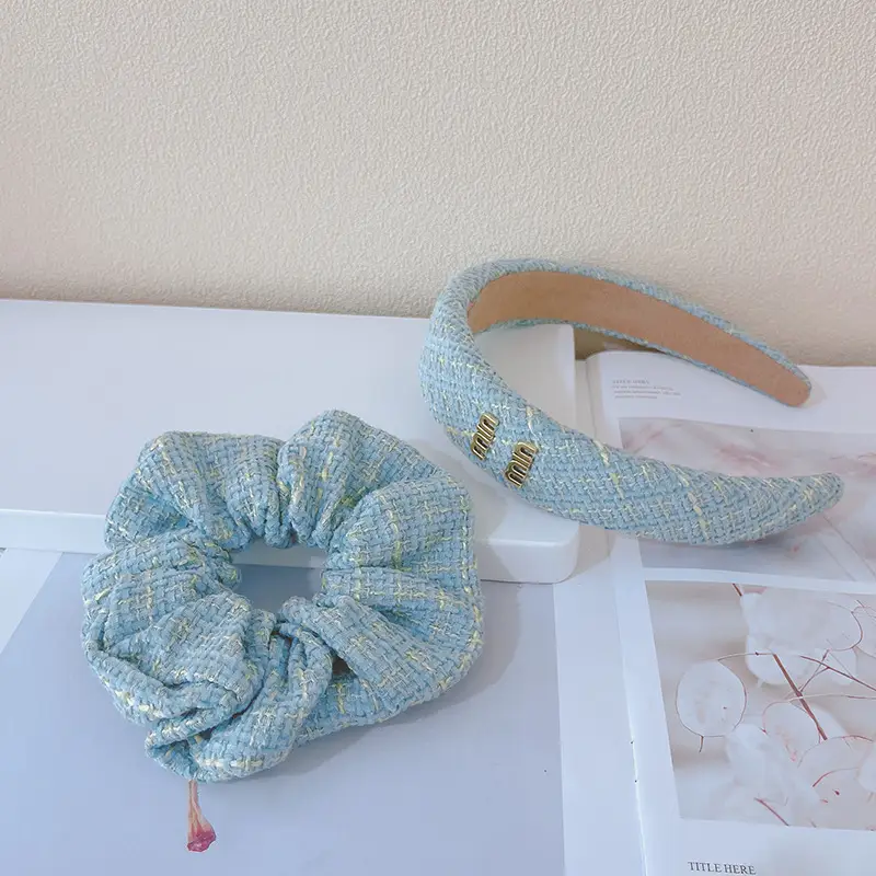 French Style Retro Hair Hoop for Girls Pink Blue White - Image 8
