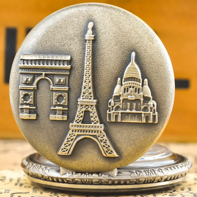 Vintage Eiffel Tower Necklace Watch for Women — feature 8
