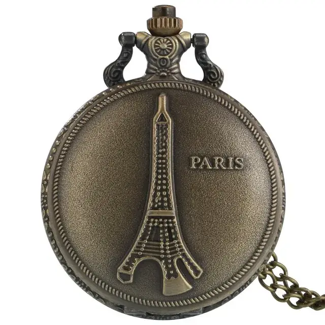 Vintage Eiffel Tower Necklace Watch for Women - Image 7
