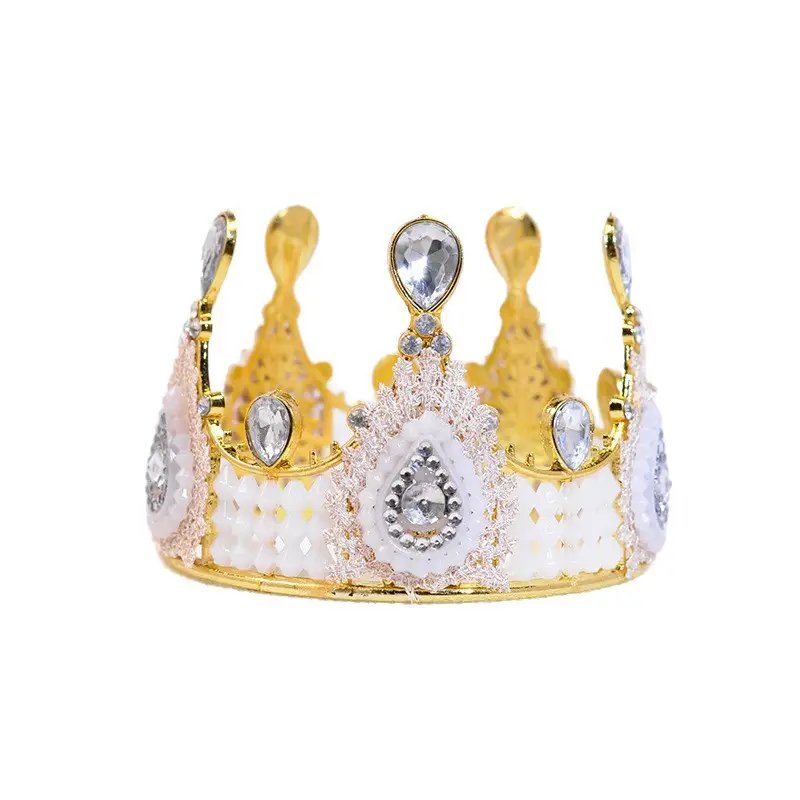 Luxury Bridal Crown with Crystal Accents 13cm