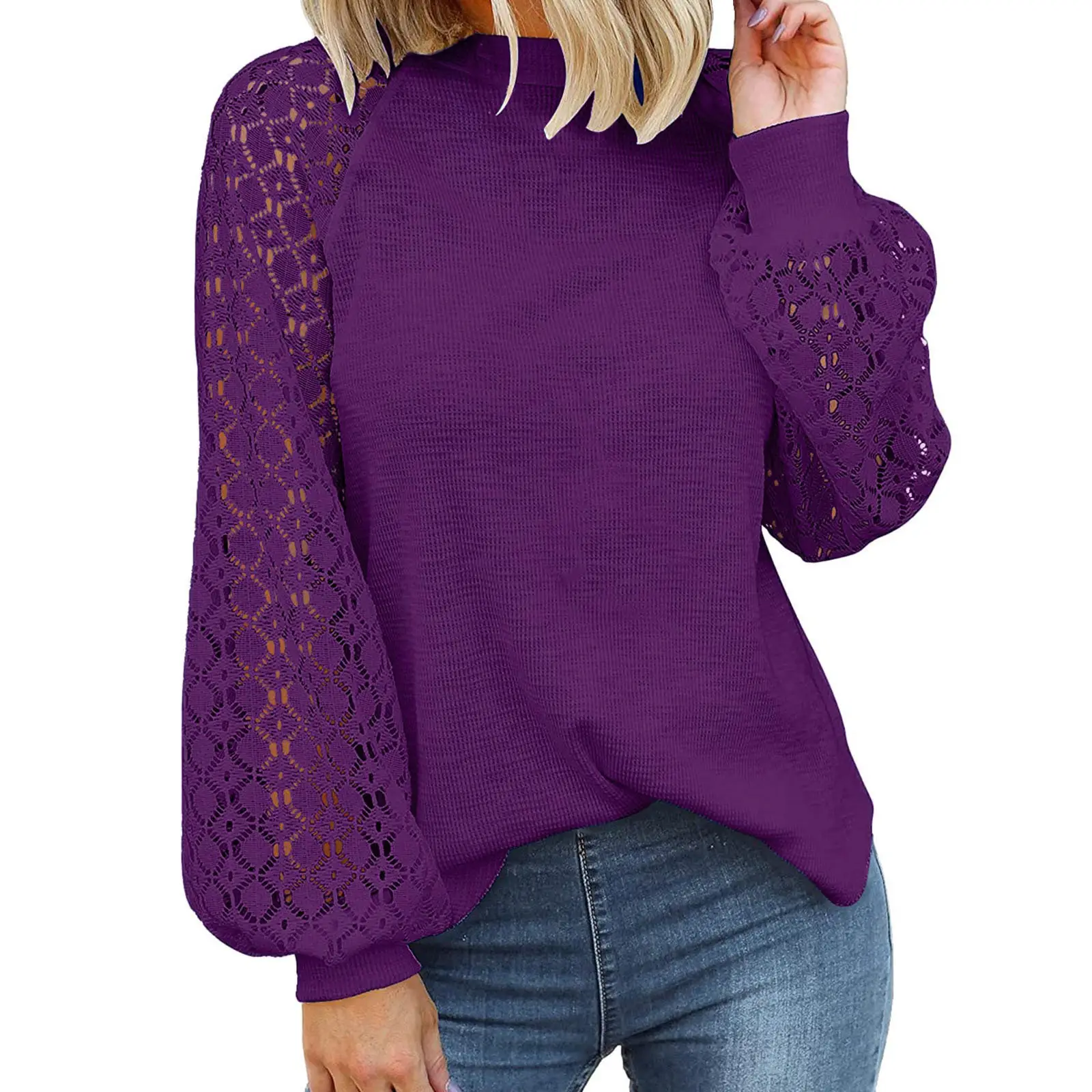 2026 Long Sleeve Lace Top for Women - Image 8