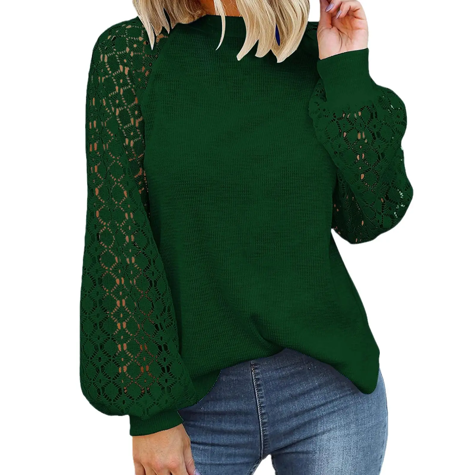 2026 Long Sleeve Lace Top for Women - Image 11