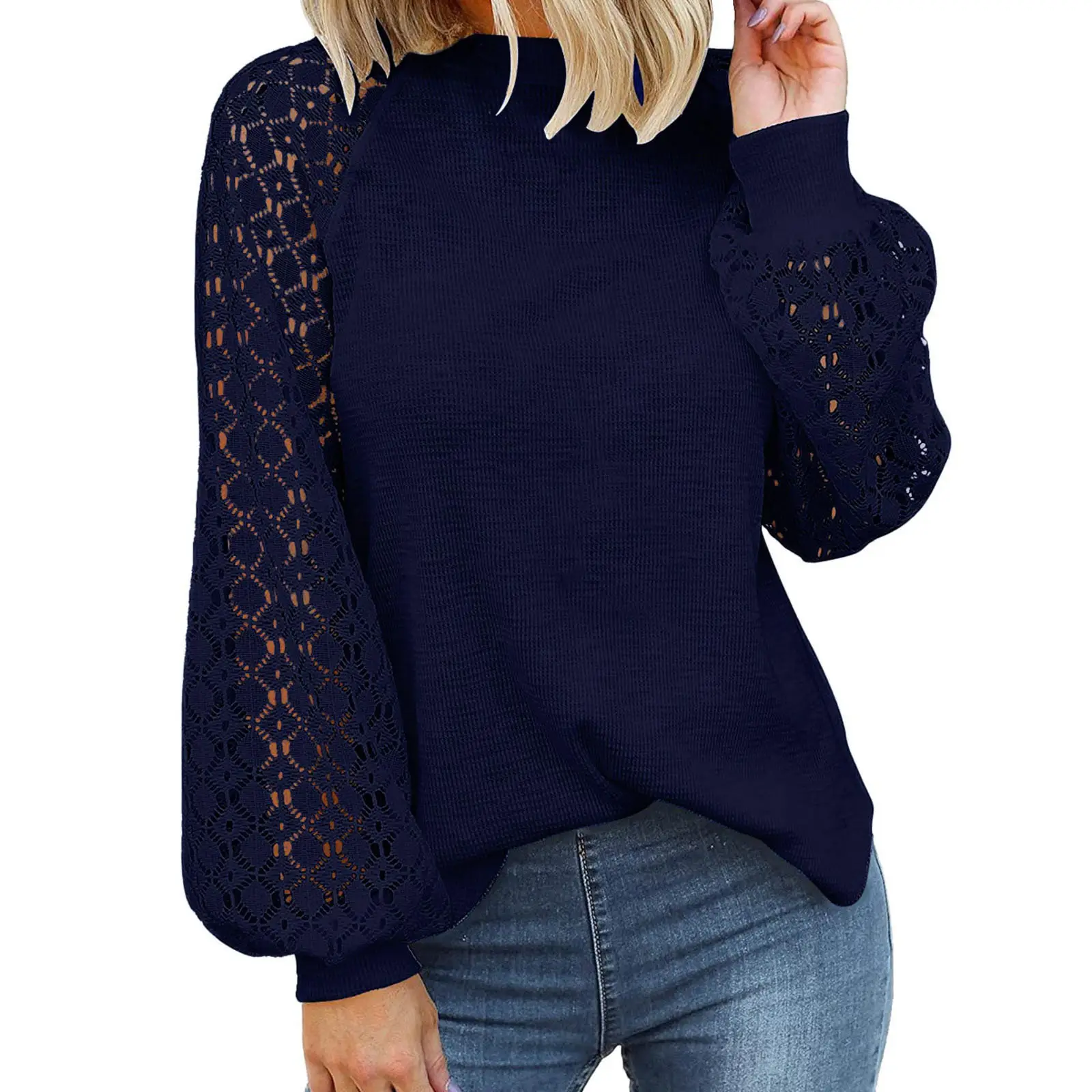 2026 Long Sleeve Lace Top for Women - Image 2