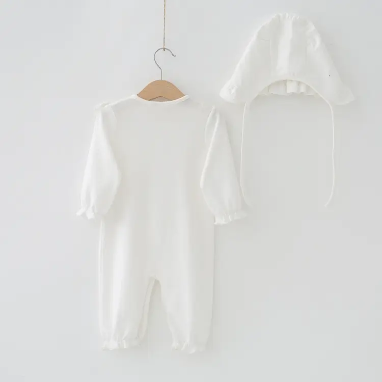 Pink Full Moon Romper Baby Jumpsuit Set for Girls