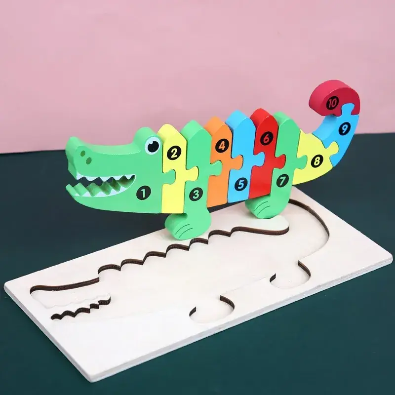 3D Wooden Puzzle Toy for Kids 1-4 Pcs