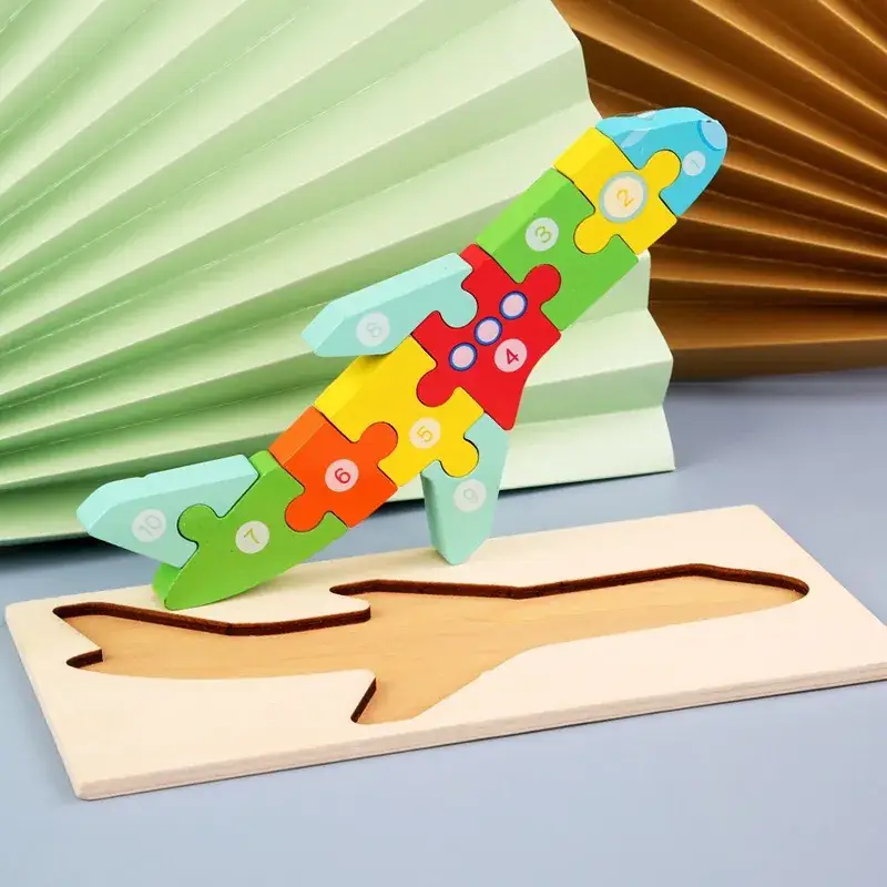 3D Wooden Puzzle Toy for Kids 1-4 Pcs
