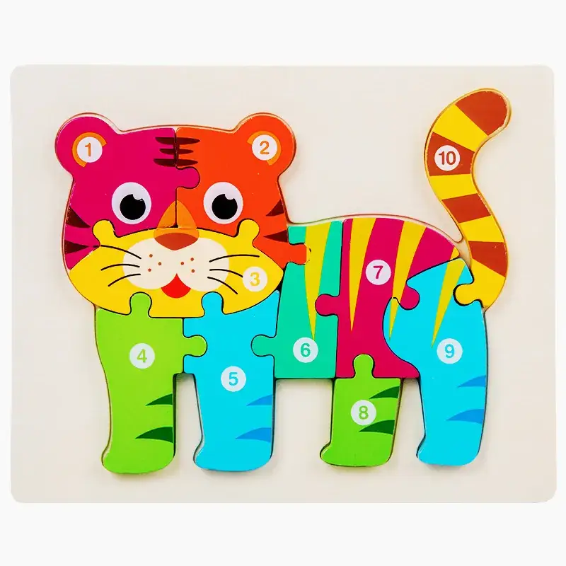 3D Wooden Puzzle Toy for Kids 1-4 Pcs