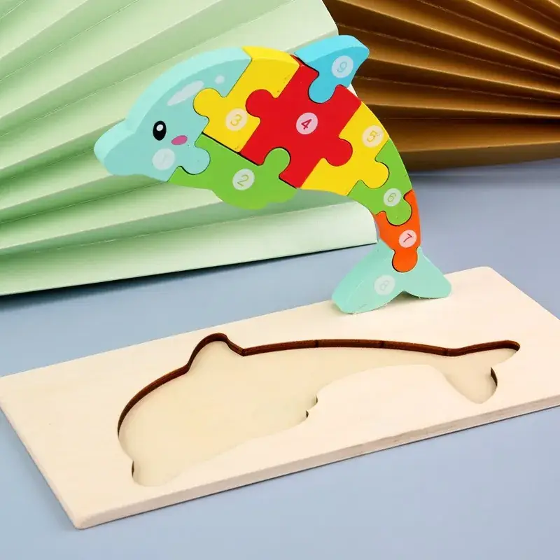 3D Wooden Puzzle Toy for Kids 1-4 Pcs
