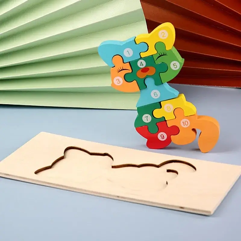 3D Wooden Puzzle Toy for Kids 1-4 Pcs