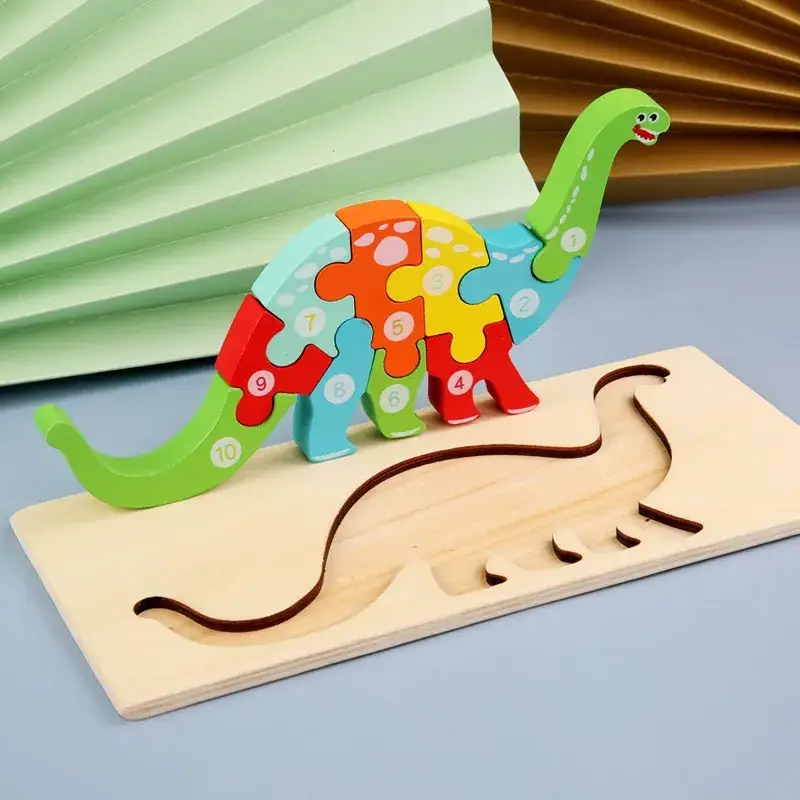 3D Wooden Puzzle Toy for Kids 1-4 Pcs