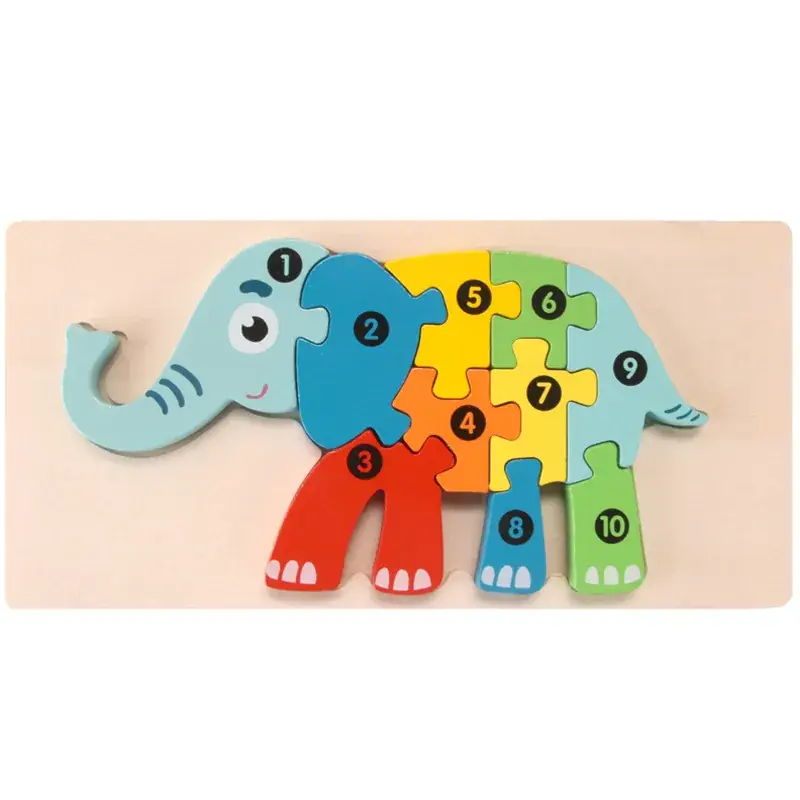 3D Wooden Puzzle Toy for Kids 1-4 Pcs