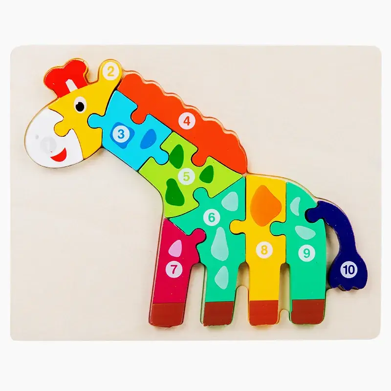 3D Wooden Puzzle Toy for Kids 1-4 Pcs