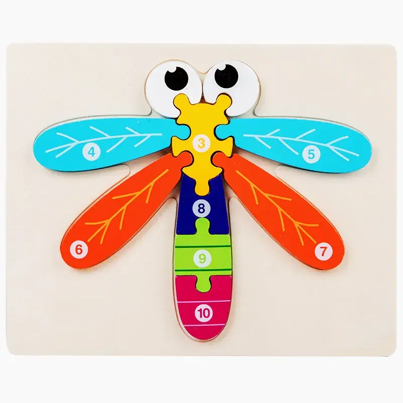 3D Wooden Puzzle Toy for Kids 1-4 Pcs