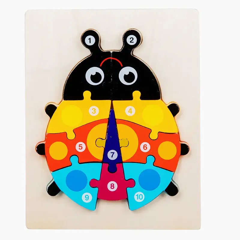 3D Wooden Puzzle Toy for Kids 1-4 Pcs