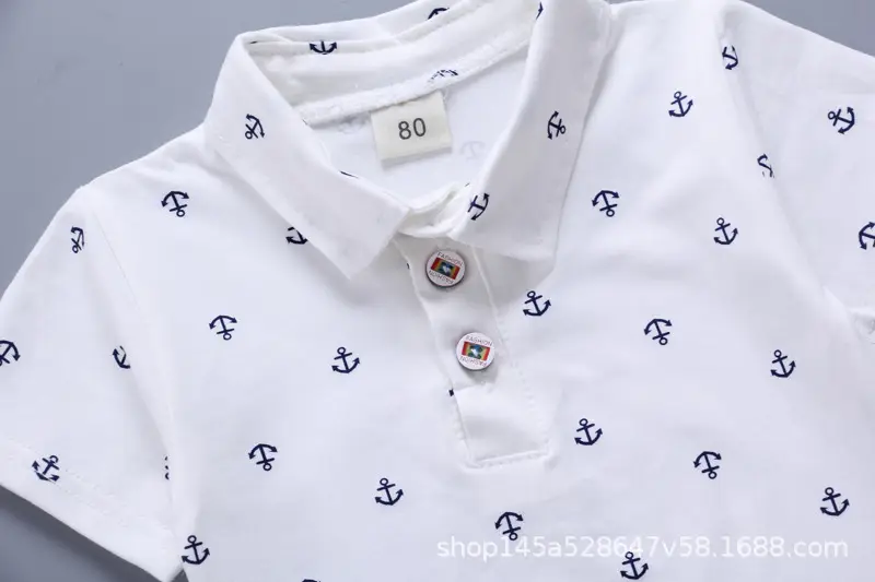 Boys Green Polo Short Sleeve Summer Suit with Tan Shorts — feature 14