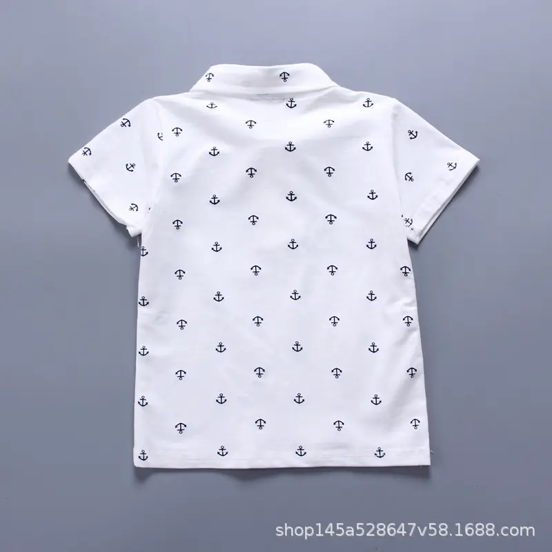 Boys Green Polo Short Sleeve Summer Suit with Tan Shorts — feature 17