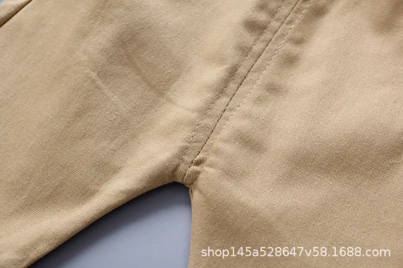 Boys Green Polo Short Sleeve Summer Suit with Tan Shorts — feature 29