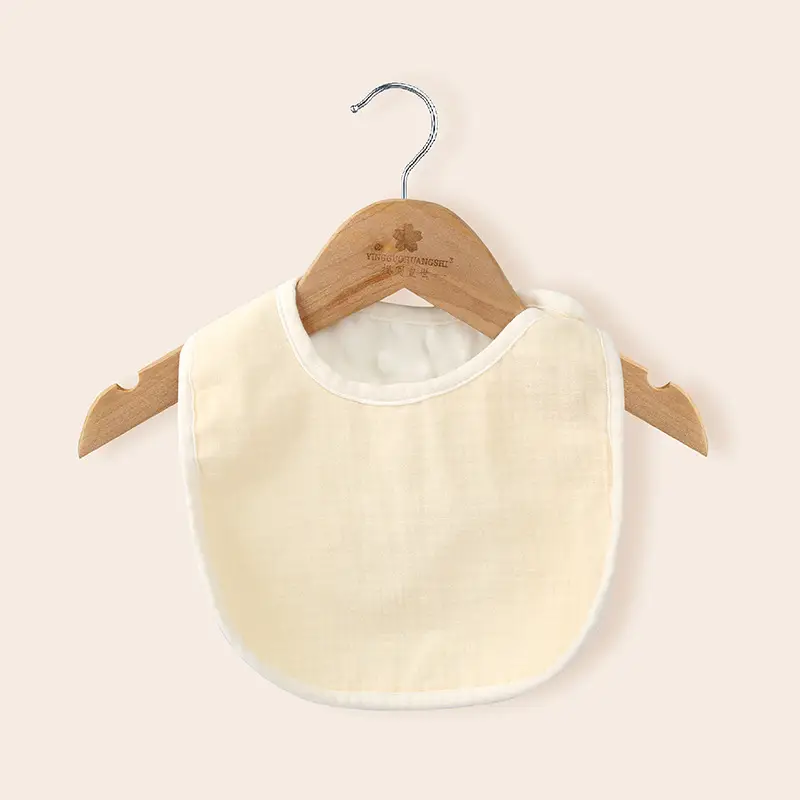 Pure Cotton U-Shaped Baby Bib with Sun Print