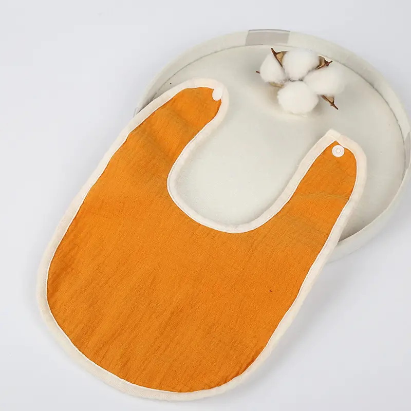 Pure Cotton U-Shaped Baby Bib with Sun Print