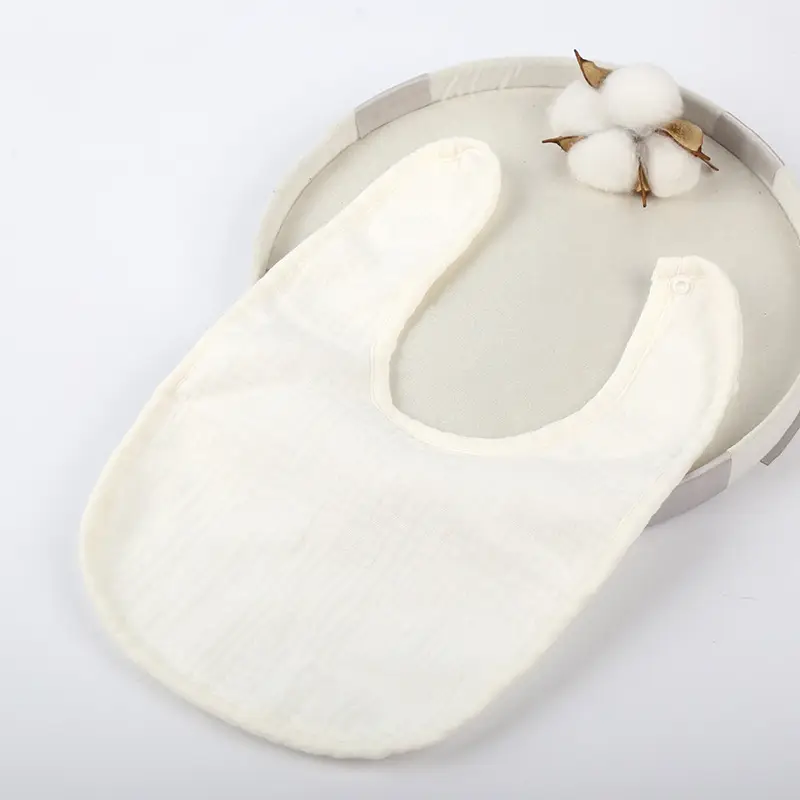 Pure Cotton U-Shaped Baby Bib with Sun Print