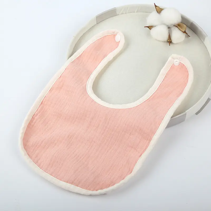 Pure Cotton U-Shaped Baby Bib with Sun Print