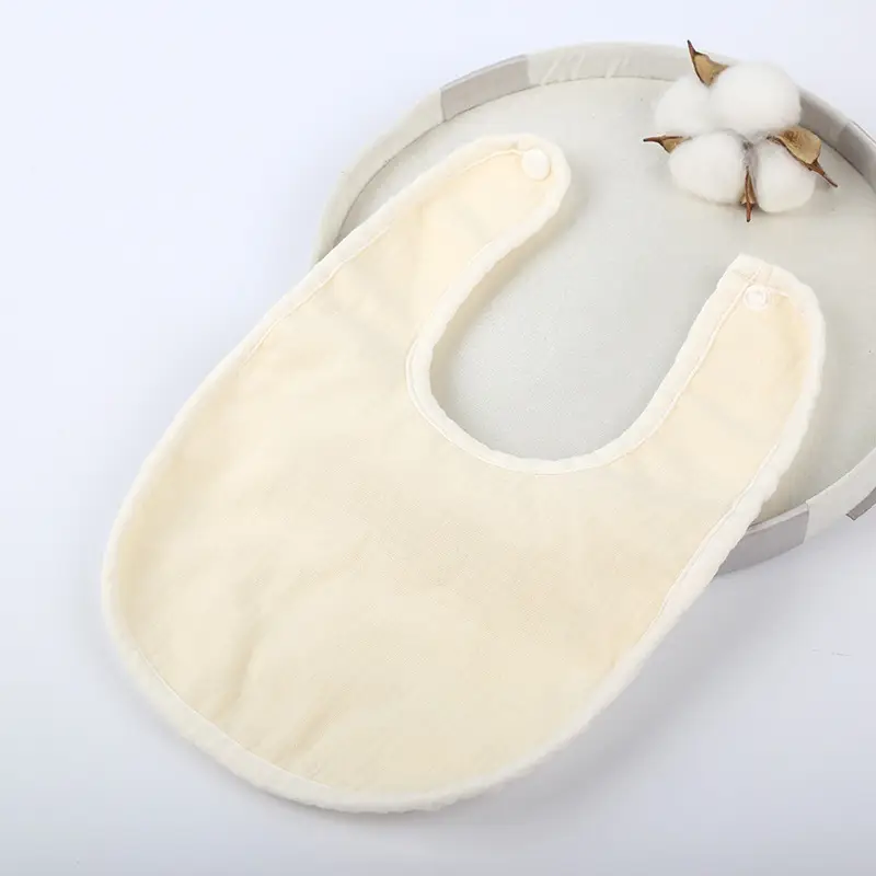 Pure Cotton U-Shaped Baby Bib with Sun Print