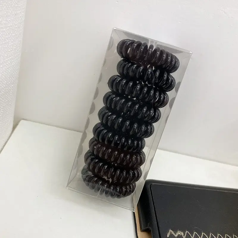 9 Box Variable Hair Ring Cross-border Phone Coil Temperament Simple Small Hair Tie Transparent Hair Ring - Image 15