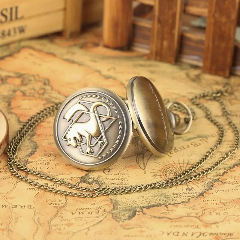 Vintage Alchemist Pocket Watch with Compass — feature 9