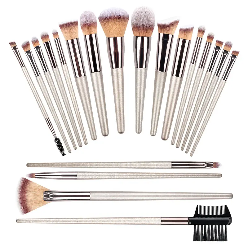 Cross-Border Makeup Brush Set Champagne Gold 20 Pcs - Image 9