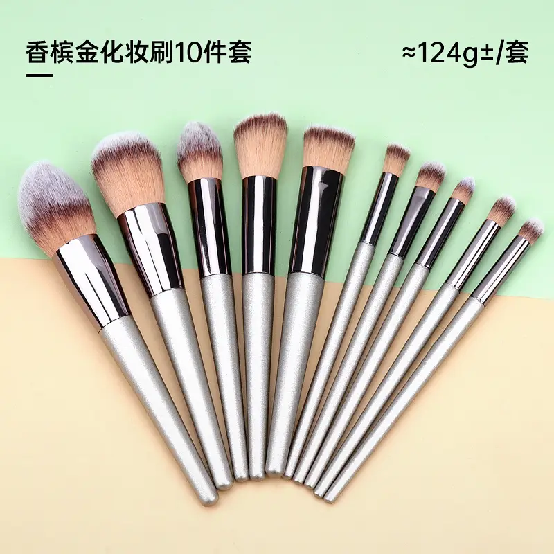 Cross-Border Makeup Brush Set Champagne Gold 20 Pcs - Image 2