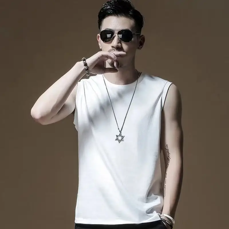 Men's Black & Grey Sleeveless Vests Summer Wear - Image 9