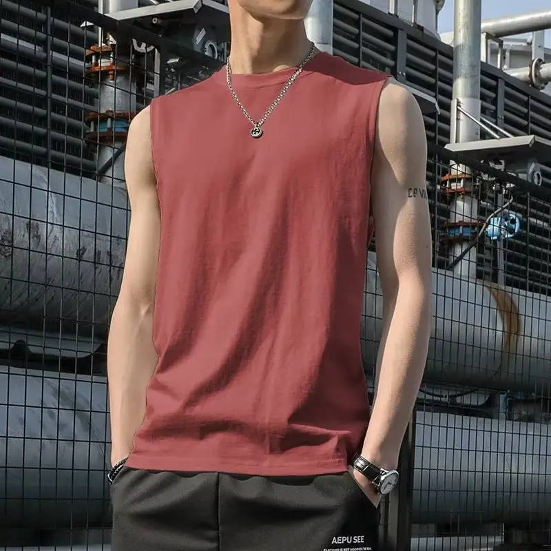Men's Black & Grey Sleeveless Vests Summer Wear - Image 6