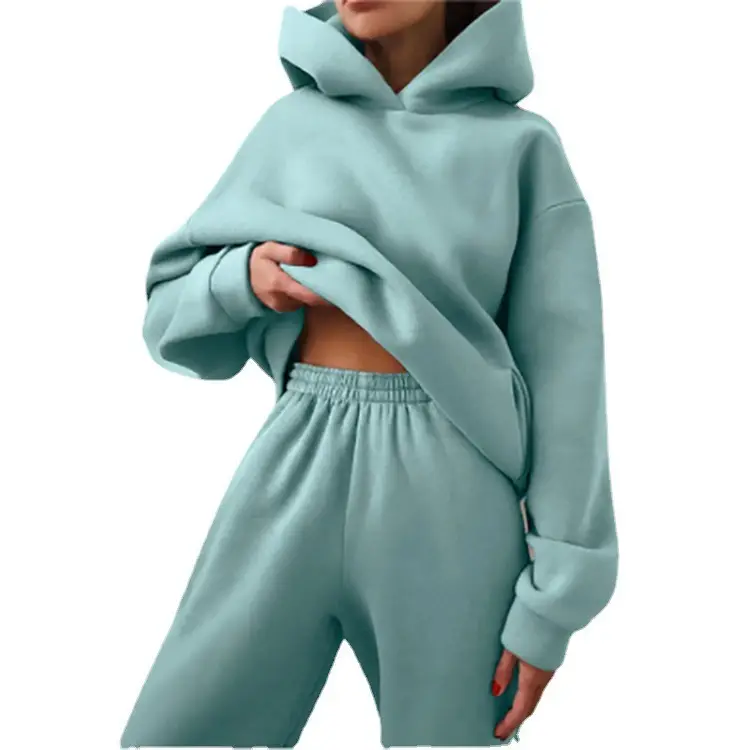 2025 Spring White Hooded Sweatshirt & Long Pants Set — feature 4