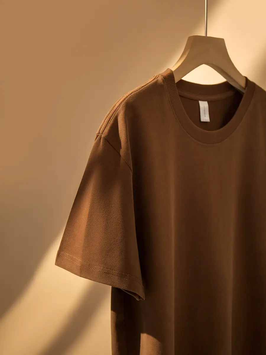 Black Pure Cotton Men's T-Shirt 300g Loose Fit - Image 8