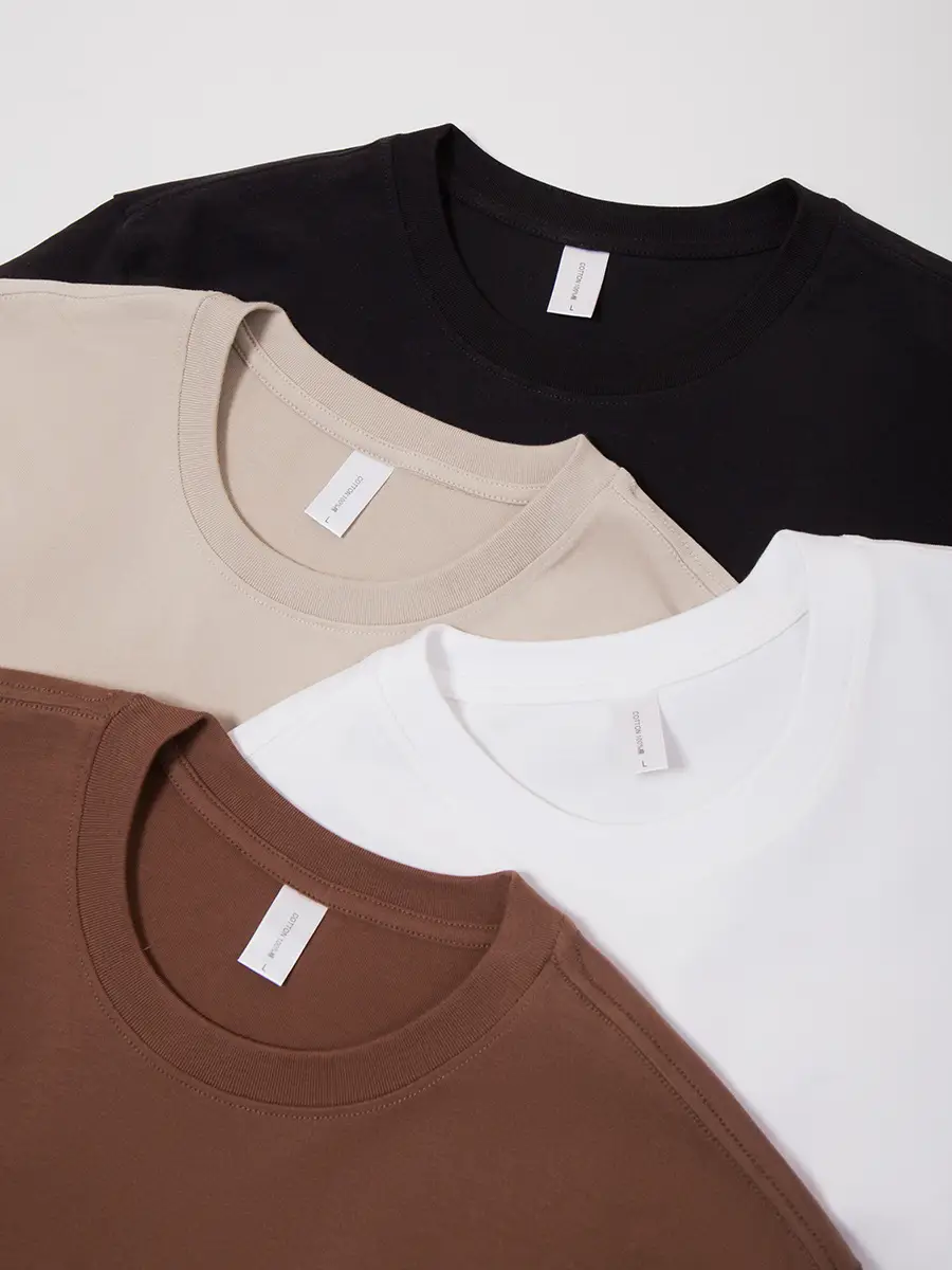 Black Pure Cotton Men's T-Shirt 300g Loose Fit - Image 10