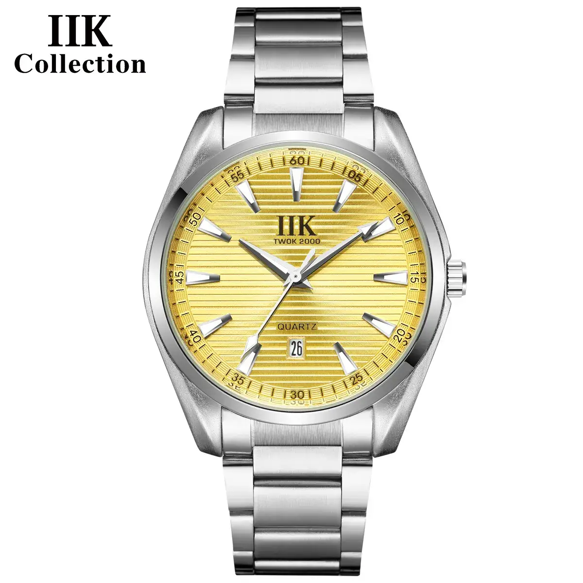IIK Men's Blue Analog Quartz Watch with Steel Band - Image 6