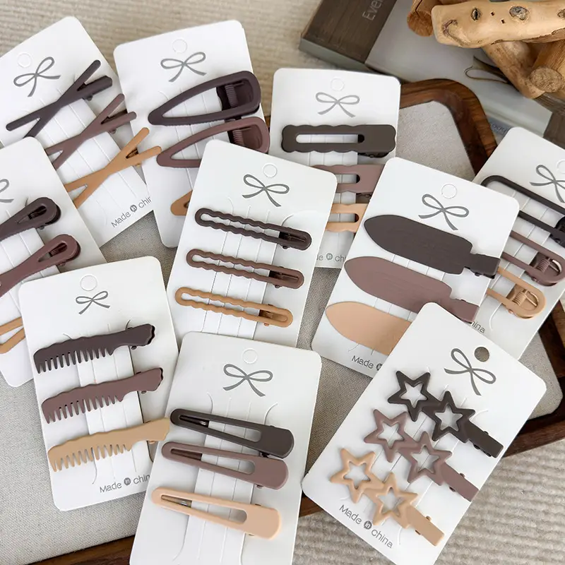 2025 New Hair Clips Women Brown Star Buckle - Image 13