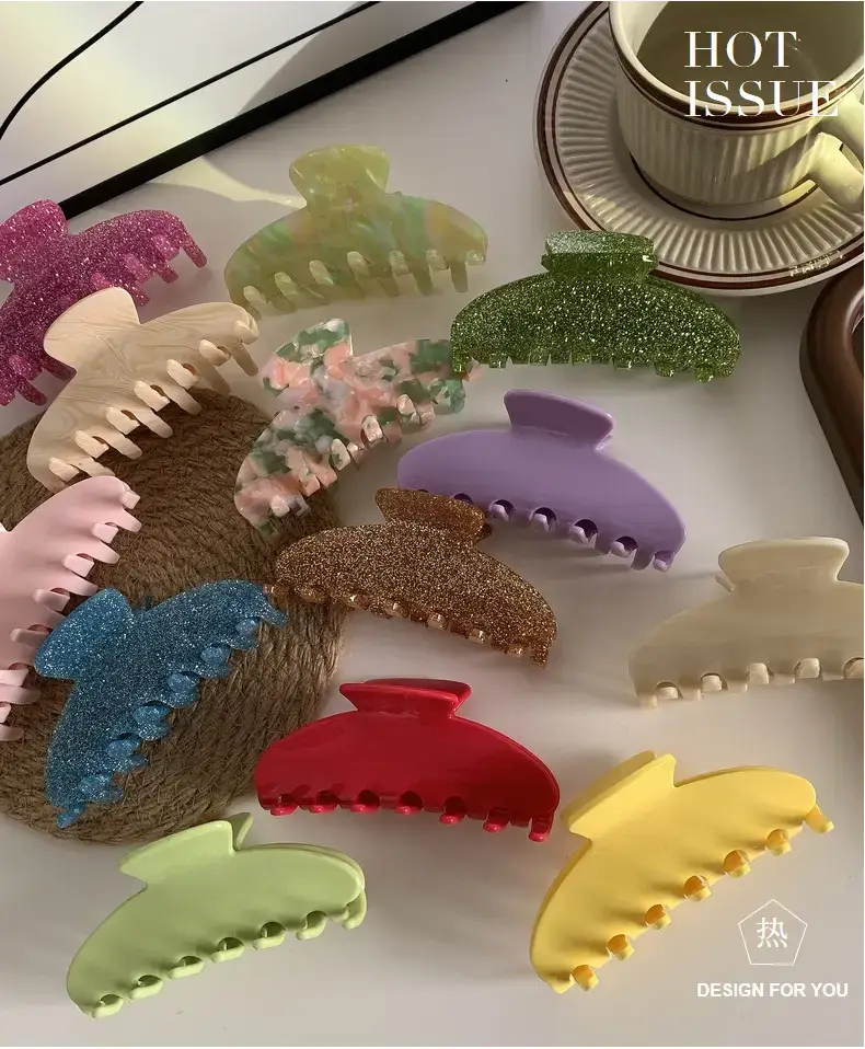 Emijay Series Same Shark Clip European American Ins Cream French Gentle Hairpin Back Head Large Grip Clip — feature 1