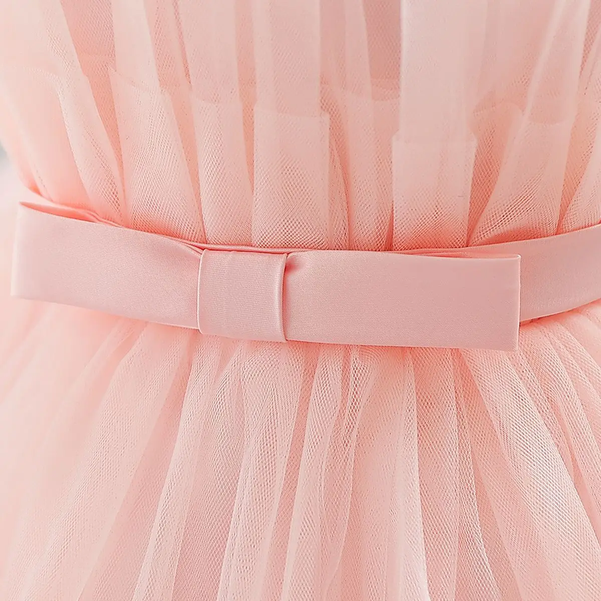 Red Sleeveless Mesh Tulle Dress for Girls 1-2Yr - Image 7