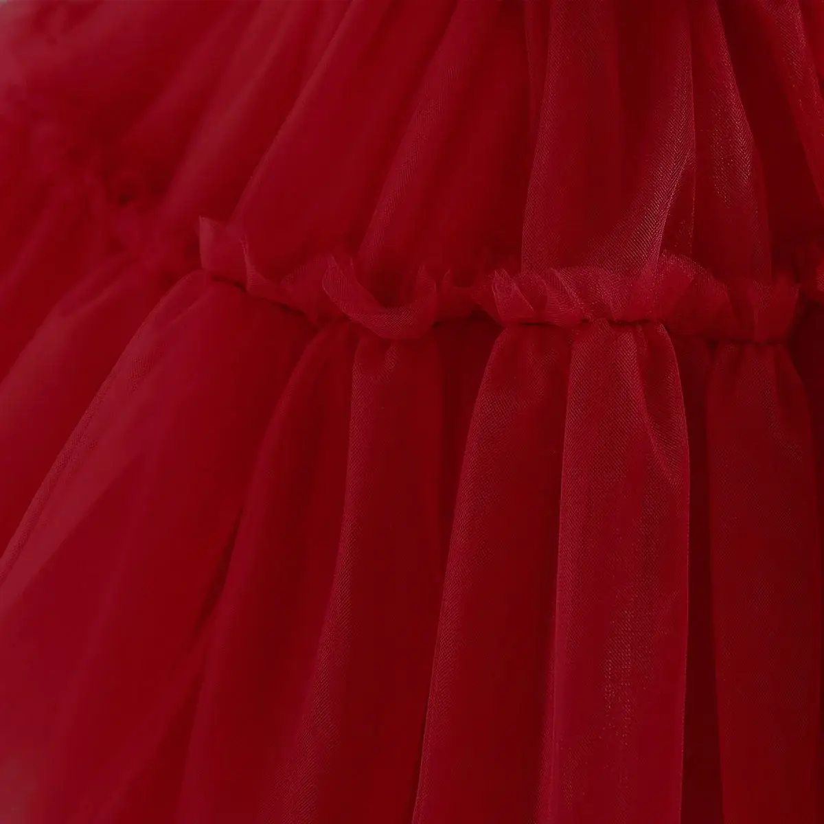 Red Sleeveless Mesh Tulle Dress for Girls 1-2Yr — feature 18